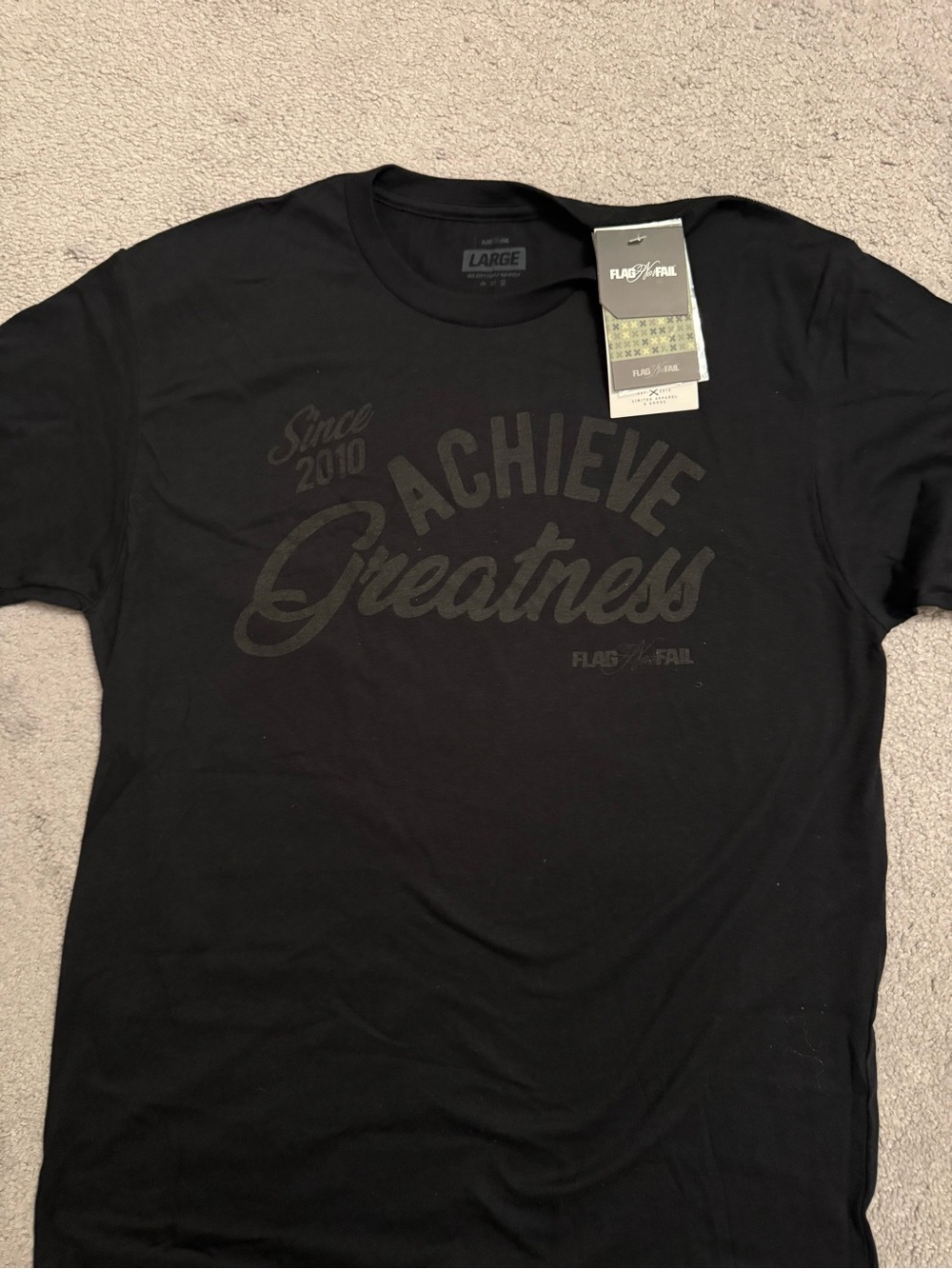 Flag Nor Fail Black Achieve Greatness t-shirt